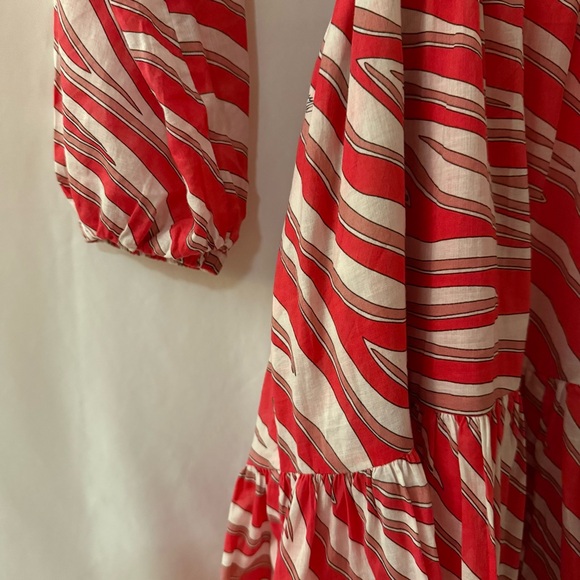 MICHAEL MICHAEL KORS Zebra Print Cotton Lawn Cutout Dress Size M - Picture 9 of 13